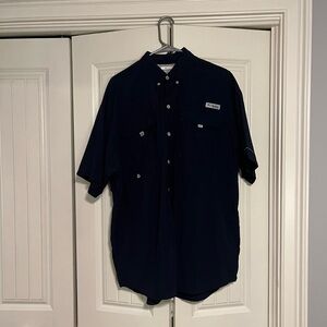 Columbia Blue Casual Button Down Shirt